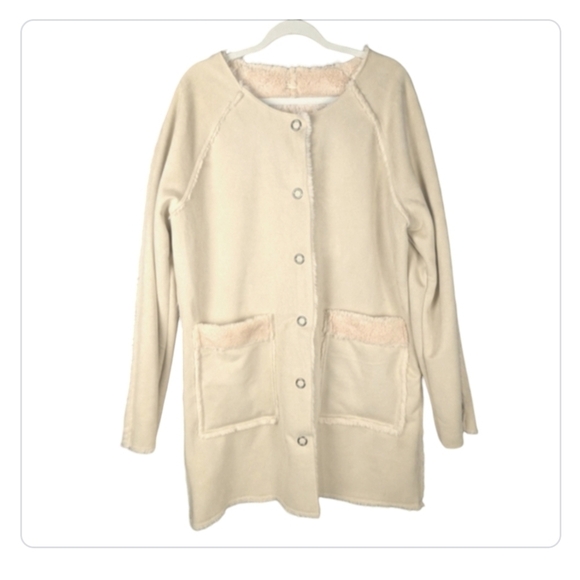 BLANKNYC reversible coat in cream/ivory size large in like new condition - Picture 1 of 15